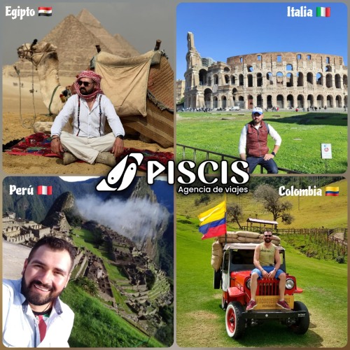 imagen en 4 destinos diferentes (agencia de viajes piscis)